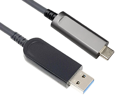 U31AOCP-A0C0|USB 3.1 Gen 1 / Gen 2 Hybrid AOC (Active Optical Cable), Std-A plug to Type-C Plug