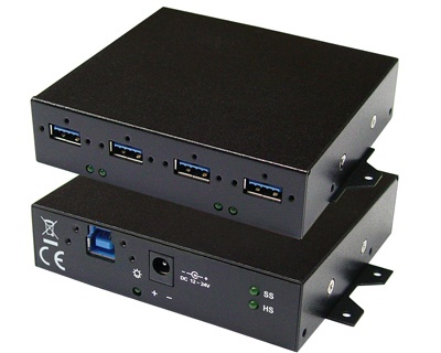 U3H414E|Four downstream ports USB 3.0 HUB (3.5 inch FDD Form Factor) w/USB Battery Charging spec 1.2 (CDP)