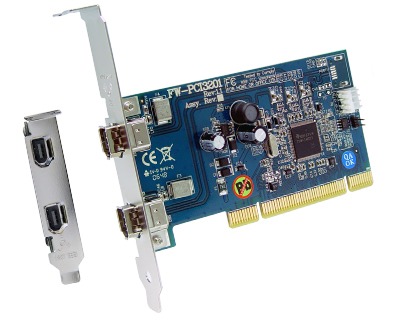 FW-PCI3201-2|2-port OHCI Compliant IEEE 1394a (FireWire) PCI Host Card featuring Ti TSB43AB23 IEEE 1394 Host Controller (Low Profile PCI Form Factor)