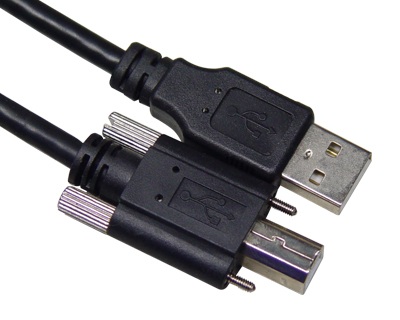 U2AP-BPS2|USB 2.0 Std-A plug to B plug with two Jackscrews (M2) Cable (CB-00569)