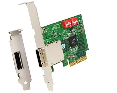 EP4X-PCIE4XG201|Externall PCIe (iPass x4 38pin compatible) to PCIe x4 Gen 2 Switch Host Card