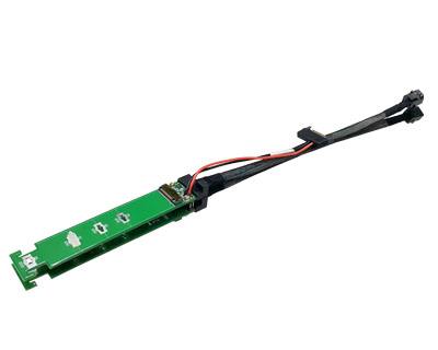 DM203CXXPYY|2-in-1 Mini-SAS HD (SFF-8643) 4i plug to PCIe M.2 Adapter Dongle w/SATA 15pin Power