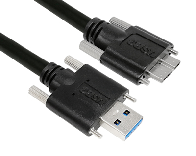 U31A2MB2|USB 3.1 Gen 2 (10Gbps) Legacy Std-A plug to Micro-B plug with two Jackscrews (M2) on both ends