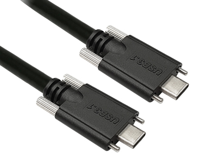 U31C2C2|USB 3.1 Gen 2 (10Gbps) Legacy Type-C plug to Type-C plug with two Jackscrews (M2) on both ends