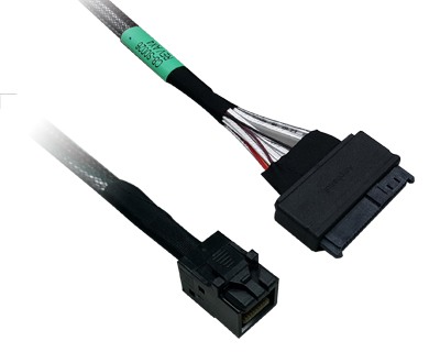 CB-S0026|Mini-SAS HD 4i plug (SFF-8643) to U.2 Receptacle (SFF-8639) 85ohm Cable (CB-S0026)