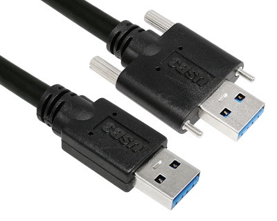 U3A0A2|USB 3.0 Std-A plug to Std-A plug  with two Jackscrews Cable