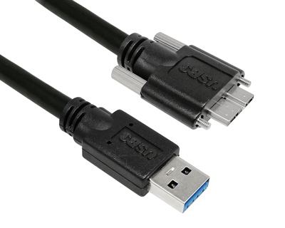 U31A0MB2|USB 3.1 Gen 2 (10Gbps) Std-A plug to Micro-B plug with two Jackscrews (M2) Cable (CB-00746)