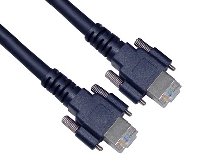 GEPS2-GEPS2|GigE RJ45 to RJ45 plug Highly Flexible Cable with two Jackscrews (M2) on both Ends (CB-00637)