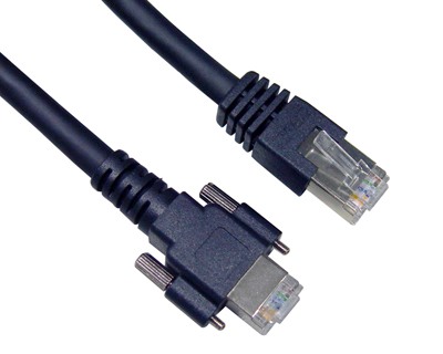 GEP-GEPS2|GigE RJ45 to RJ45 plug Highly Flexible Cable with two Jackscrews (M2) on one End (CB-00634)