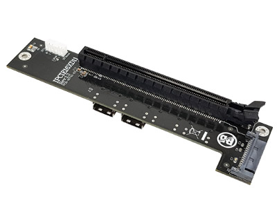 IPCIE16XD11-8|Two SFF-8654 4x (38pin) Connectors to PCIe x16 Slot Expansion Board