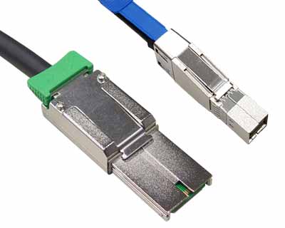 CB-S0040SB|External PCIe x4 38pin to SFF-8644 36pin (Mini Multilane 4x Shield Connector) with sideband Cable