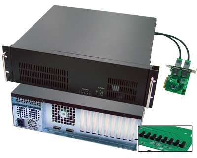 EDH3-D4XE1X80P1|Eight PCIe x1 Gen 2 Slots Expansion Docking Station (3U Rack Mount Chassis)
