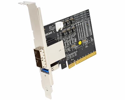 EPCIE8XRDCA03A|External PCIe (SFF-8644 1x2) to PCIe x8 Gen 3 Active (Redriver with Linear Equalization) Cable Adapter