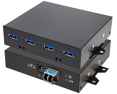 U3H443T|USB 3.0 4-port HUB with Duplex LC Fiber Optical UFP (Upstream Facing Port) for USB 3.1 & USB 2.0 Cameras