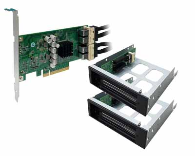 QIP4X-DIP4XD01|PCI Express x8 to Four PCIe x4 slots Expansion system