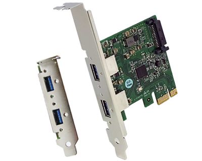 U3-PCIE1XG321|2-port USB 3.1 to PCI Express x1 Gen 3 Host Card