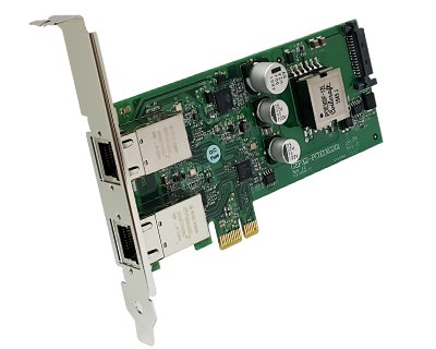 GEPX2-PCIE1XG201|Dual 10/100/1000M Ethernet (POE+) to PCI Express x1 Gen 2 Host Card