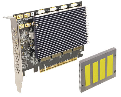 QM2-PCIE16XB02HS|Four M.2 (Socket 3 Key M PCIe-based SSD Module Pinout) to PCI Express x16 Bifurcation Adapter with Heatsink