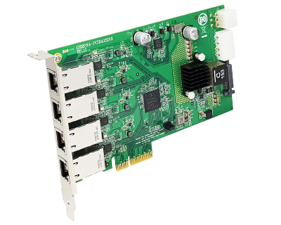 GE2PX4-PCIE4XE301|Quad 10/100/1000M/2.5G Ethernet (POE+) to PCI Express x4 Gen 2 Host Card
