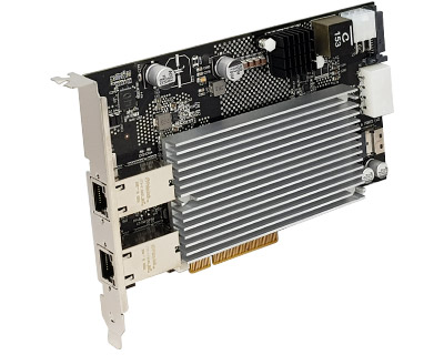 DGEAP2X-PCIE8XG302|Dual Multi-Gigabit (10G/ 5G/ 2.5G/ 1000BASE-T/ 100BASE-TX) Ethernet (POE+) & Two PCIe x2 to PCI Express x8 Gen 3 Host Card